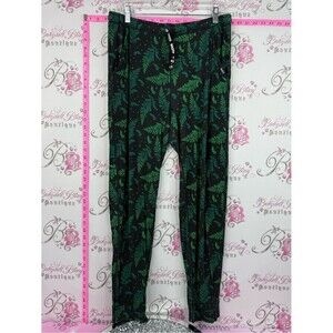 Bn3th pants pj style joggers trees forest Green Fern Print Men's Joggers
